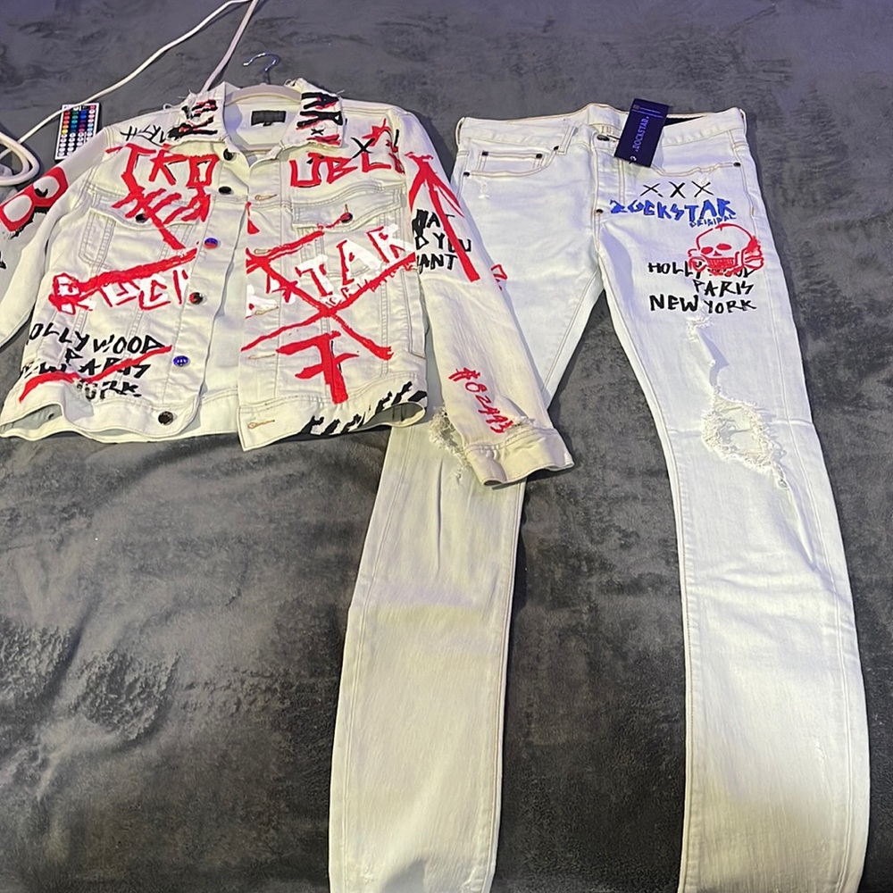 Rockstar original outfit Jean jacket and pants to match